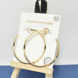 94808, 55MM SOLID ROUND HOOP HYPOALLERGENIC EARRING/STERLING SILVER POST