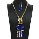 96836, GEOMETRIC CELLULOID ACETATE NECKLACE