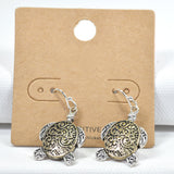 98694, SEA TURTLE FILIGREE METAL EARRING