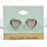 98809, DESIGNER INSPIRED HEART STUD EARRING
