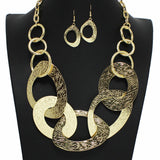99822, GEOMETRIC METAL LINK NECKLACE
