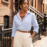 113030, CHUNKY MIXED MEDIA PATTERNED BEAD STATEMENT NECKLACE