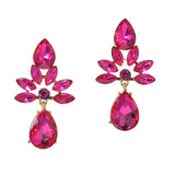 100021, TEARDROP RHINESTONE ACCENT DANGLE EARRING