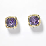 100061, DESIGNER INSPIRED CUBIC ZIRCONIA STUD EARRING