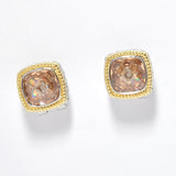100061, DESIGNER INSPIRED CUBIC ZIRCONIA STUD EARRING