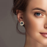 100061, DESIGNER INSPIRED CUBIC ZIRCONIA STUD EARRING