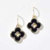 100088, DESIGNER INSPIRED CLOVER DANGLE EARRING