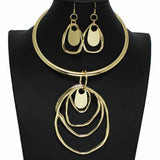 100114, GEOMETRIC METAL CHOKER NECKLACE