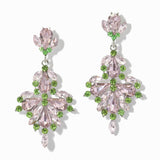 100133, MULTI SHAPE RHINESTONE DANGLE EARRING