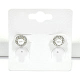 100134, PEARL WITH CRYSTAL RHINESTONE STUD EARRING