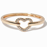 100139, HEART CRYSTAL RHINESTONE METAL BRACELET