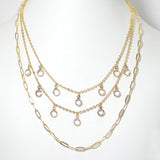 100178, DAINTY CHARM MULTI LAYERED NECKLACE