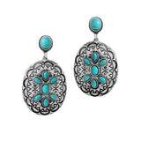 100188, WESTERN CONCHO DANGLE EARRING