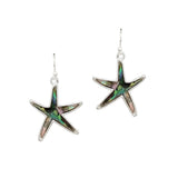 100189, STARFISH ABALONE DANGLE EARRING