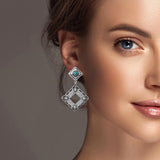 100192, WESTERN GEOMETRIC DANGLE EARRING