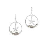 100212, STARFISH CHARM ROUND DANGLE EARRING