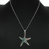 100220, STARFISH ABALONE PENDANT NECKLACE