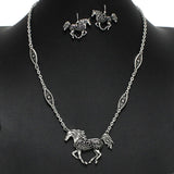 100230, WESTERN HORSE METAL NECKLACE