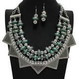 100240, TRIANGLE GEOMETRIC STATEMENT NECKLACE