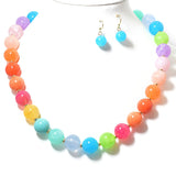 100244, RESIN BALL BEADED NECKLACE
