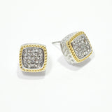 100251, DESIGNER INSPIRED MICRO PAVE STUD EARRING