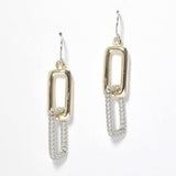 100253, DESIGNER INSPIRED RECTANGLE DANGLE EARRING