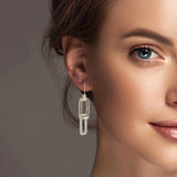 100253, DESIGNER INSPIRED RECTANGLE DANGLE EARRING