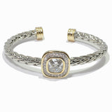 100257, DESIGNER INSPIRED CUBIC ZIRCONIA CUFF BRACELET