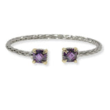 100264, 14K GOLD PLATED, DESIGNER INSPIRED CUBIC ZIRCONIA CUFF BRACELET