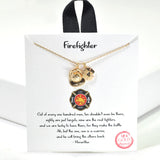 100277, GOLD DIPPED, "FIREFIGHTER" HAT DAINTY CHARM NECKLACE