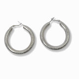 100286, 50MM ROUND THICK HOOP EARRING