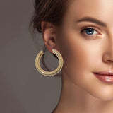 100286, 50MM ROUND THICK HOOP EARRING