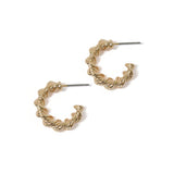 100288, 20MM TWISTED ROUND METAL HOOP EARRING