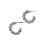 100288, 20MM TWISTED ROUND METAL HOOP EARRING