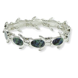 100307, SEA TURTLE ABALONE STRETCH BRACELET