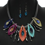 100312, GEOMETRIC RHINESTONE ACCENT NECKLACE