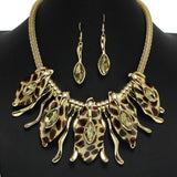 100312, GEOMETRIC RHINESTONE ACCENT NECKLACE