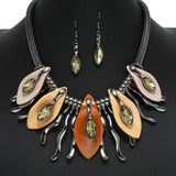 100312, GEOMETRIC RHINESTONE ACCENT NECKLACE