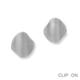 100340, GEOMETRIC METAL CLIP ON EARRING