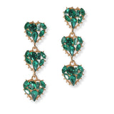 100360, HEART RHINESTONE DROP DANGLE EARRING