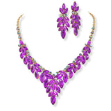 100361, MARQUISE RHINESTONE ACCENT EVENING NECKLACE