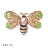 100372, BUMBLE BEE CRYSTAL RHINESTONE PIN BROOCH