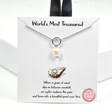 100413, GOLD DIPPED, "WORLD'S MOST TREASURED" DAINTY FRESHWATER PEARL NECKLACE