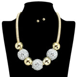 100431, RHINESTONE BALL SLIDE NECKLACE
