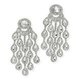 100443, TEARDROP ACCENT CRYSTAL RHINESTONE EVENING EARRING