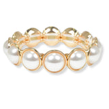 100446, ROUND PEARL STRETCH BRACELET
