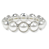 100446, ROUND PEARL STRETCH BRACELET