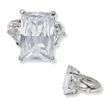 100447, RECTANGLE RHINESTONE STRETCH RING