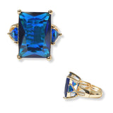 100447, RECTANGLE RHINESTONE STRETCH RING