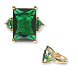 100447, RECTANGLE RHINESTONE STRETCH RING